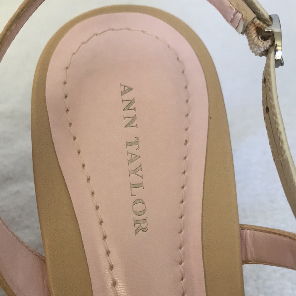 Ann Taylor Gold and Nude Strappy Heels - Picture 5 of 8
